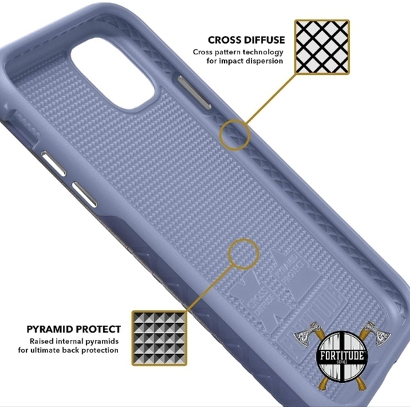 Fortitude Series Slate Blue Dual Layer Phone Case for iPhone 11 Pro Max (6.5") - Picture 3 of 8